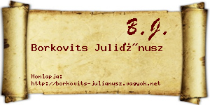 Borkovits Juliánusz névjegykártya